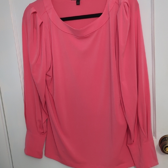 Banana Republic Tops - Banana Republic Sz L Vibrant Pink Long Sleeve Blouse